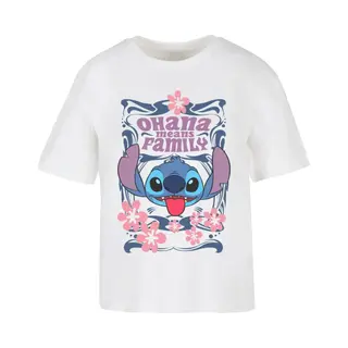 Merchcode T-Shirt Lilo & Stitch Ohana Means Family Tee MC1240 White-L