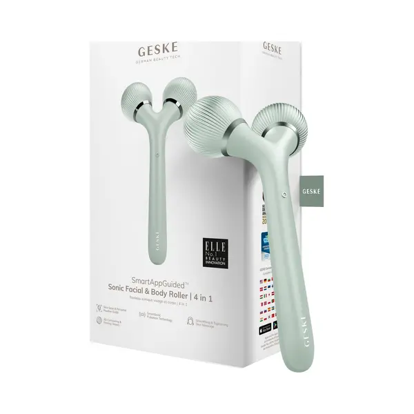 Geske SmartAppGuided™ Sonic Facial & Body Roller | 4 In 1 | Derma Roller | Facial & Body | Professional Facial & Body Roller | For Skincare And thumbnail