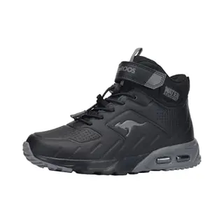 KangaROOS Kx-molbo Mid Ev Sneakers Voor Kinderen, Uniseks, Jet Black Steel Grey, 32 Eu