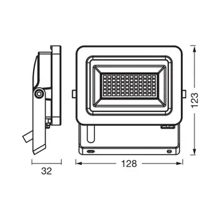Osram Led-Strahler Floodlight Ea, 15 W, IP65, Schwarz, Alu