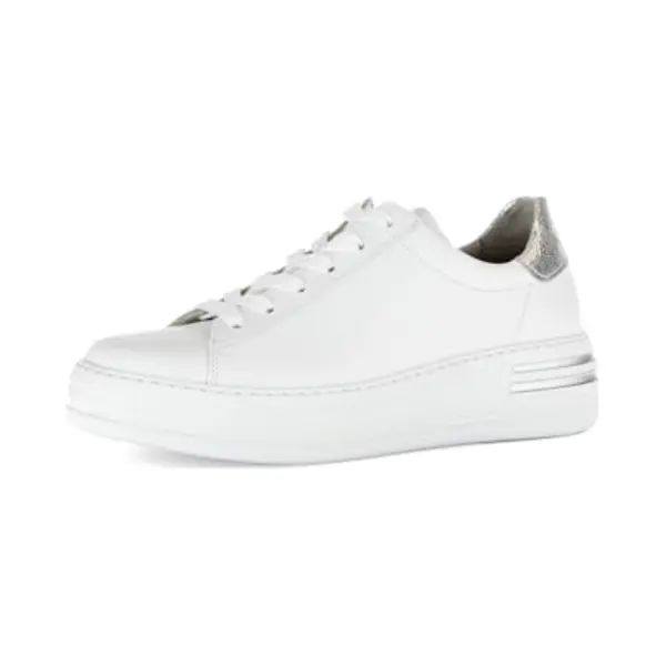 Gabor Damen Low-Top Sneaker, Frauen Halbschuhe, Leichte Mehrweite (G), Chunky Sneaker, dad Shoes, straßenschuhe, Weiss/Argento, 42 Eu / 8 Uk thumbnail