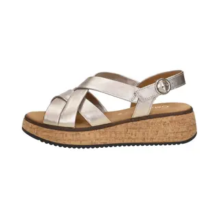 Gabor Damen Riemchensandalen, Frauen Sandalen, Sandaletten, Sommersandalen, bequem, flach, Sommerschuhe, Freizeitschuhe, Puder, 38.5 Eu / 5.5 Uk