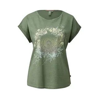 Qs Shirt Lichtblauw / Geel / Lichtgroen