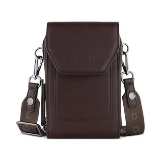 Bugatti Almata Umhänge-Geldbörse Mit Smartphone-Fach, Crossover Tasche Für Damen, Braun