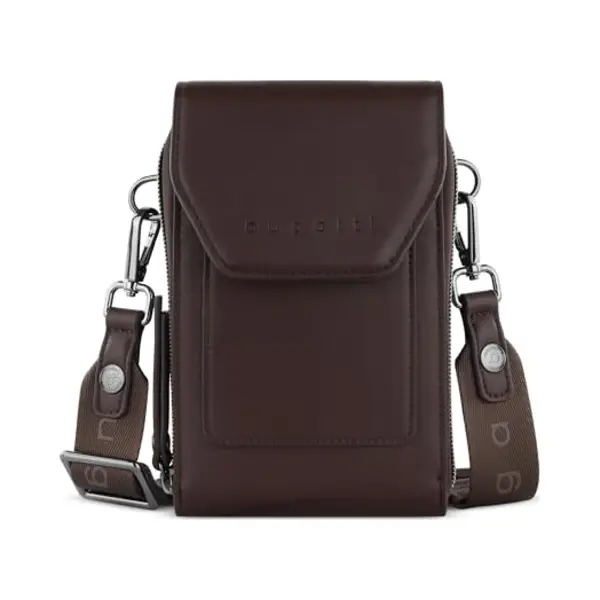 Bugatti Almata Umhänge-Geldbörse Mit Smartphone-Fach, Crossover Tasche Für Damen, Braun thumbnail