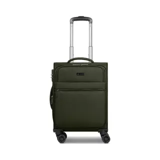 Bugatti, Koffer, Valencia Soft 4 Rollen Kabinentrolley S 54.5 Cm Mit Dehnfalte, Grün, (35 l)