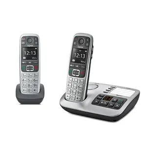 Gigaset E560A Duo Dect-Telefon Anrufer-Identifikation Silber
