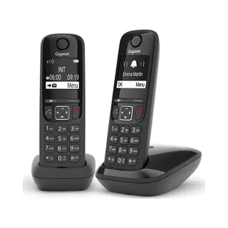 Gigaset AS690R Duo Analoges/Dect-Telefon Schwarz