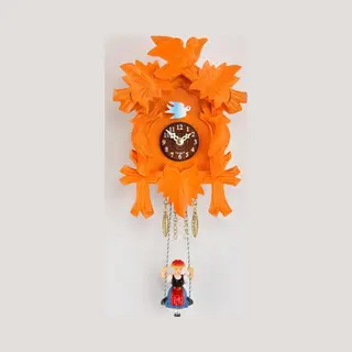 Trenkle Kuckulino Schwarzwalduhr Mit Quarzwerk Und Kuckuckruf, Orange Tu 2002 Sq Orange