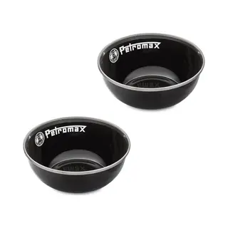 Petromax - Emaille Schalen 2er Set Schwarz 160 Ml - Perfekt Für Camping & Outdoor