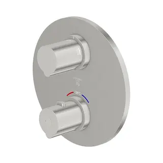 Steinberg Armaturen - Steinberg 100 - Unterputz-thermostatarmatur, Für 2 Verbraucher, Nickel Gebürstet 100 4133 3 Bn