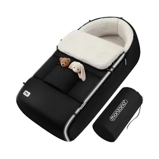 Monzana Fußsack, Kinderwagen Buggy Winterfußsack - Winter, Wasserabweisend, Schwarz
