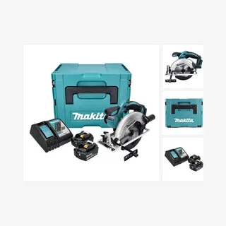Makita Dss 611 Rfj Akku Handkreissäge 18 V 165 Mm + 2x Akku 3, 0 Ah + Ladegerät + Makpac
