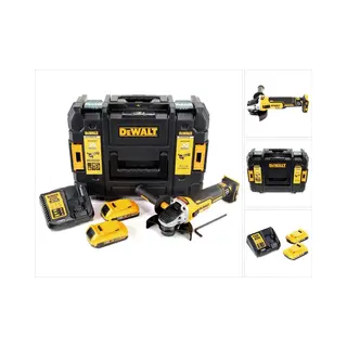 DeWalt, Haakse Slijper, Dcg 405 D2 Accu Haakse Slijper 18V 125mm Borstelloos + 2x Accu 2, 0Ah + Lader + Tstak (125 mm)