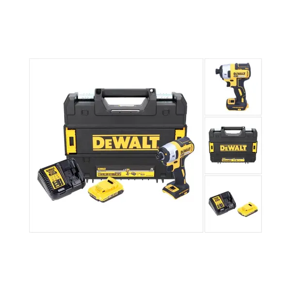 DeWalt Dcf 887 D1T Akku Schlagschrauber 18 V 205 Nm 1/4" Brushless + 1x Akku 2, 0 Ah + Ladegerät + Tstak thumbnail