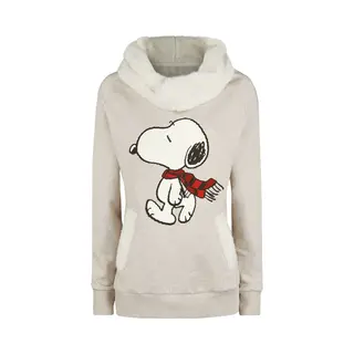 Peanuts Snoopy Winter Sweatshirt Mottled Beige