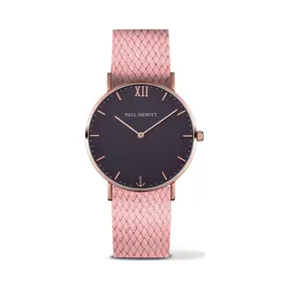 Paul Hewitt, Horloge, Sailor Line Blue Lagoon Rose Gold Perlon Aurora, Roze, (Analoog Horloge, 39 mm)