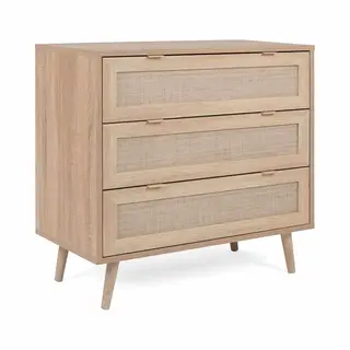 Finori Kommode Bali 03A Sonoma-Eiche Und Raffia-Druck