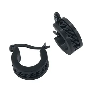 EtNox Hard And Heavy Oorbel - Mesh Steel - Zwart