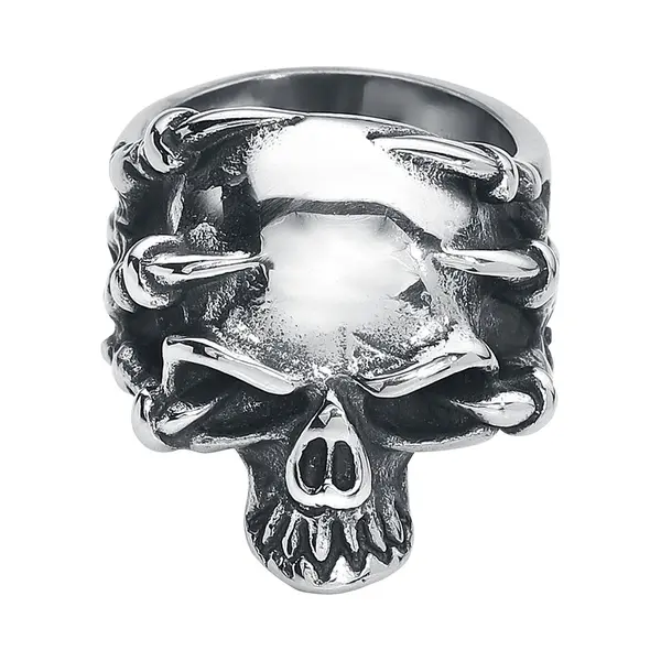 Etnox Claw Skull Heren Ring - Zilverkleurig - Xl thumbnail