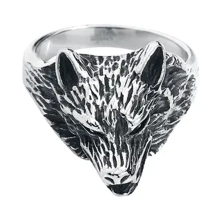 EtNox Hard And Heavy Wolf Packs Ring Silberfarben