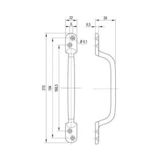 Al-Ko Handgreep Aluminium 215x22 Mm