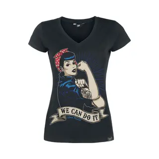 Queen Kerosin We Can Do It T-Shirt Schwarz In S