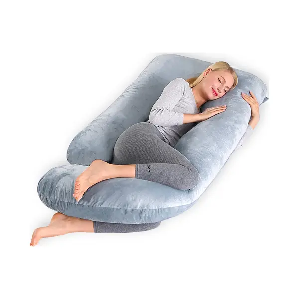 Caliyo Schwangerschaftskissen J Form, Stillkissen Xxl-SeitenschläFerkissen Mit Bezug, Pregnancy Pillow Und Komfortkissen Erwachsene -Polsterung Aus thumbnail