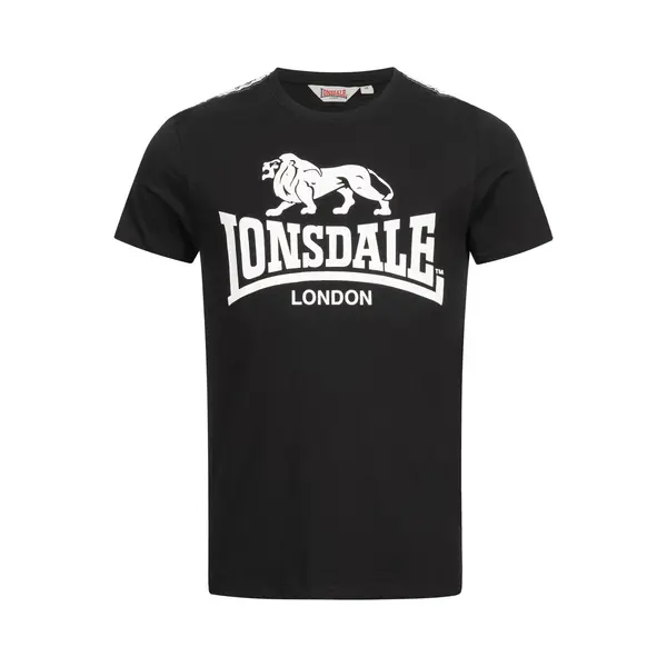 Lonsdale Shirt 'Sheviock' Zwart / Wit thumbnail
