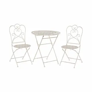 Beliani Trieste - Bistroset Voor 2 - Lichtbeige - IJzer