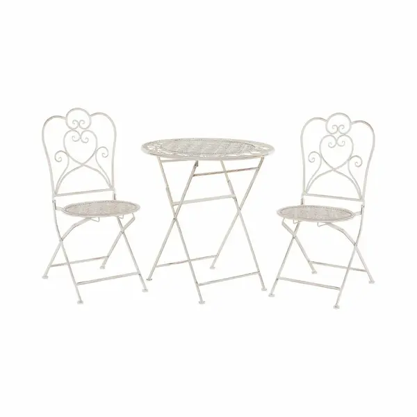 Beliani Trieste - Bistroset Voor 2 - Lichtbeige - IJzer thumbnail