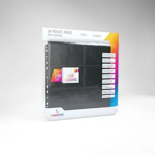Gamegenic | Gamegenic 24-Pocket Sideloading Pages 10 Pcs Pack Black | Trading Card Game Accessory