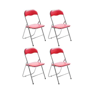 Clp 4er Set Klappstuhl Felix Rot/silber