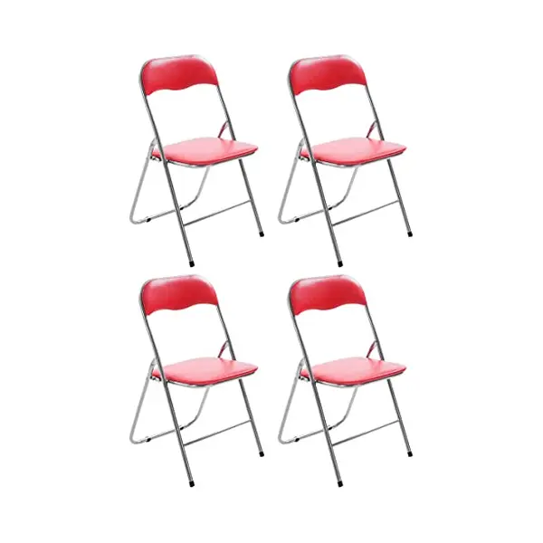 Clp 4er Set Klappstuhl Felix Rot/silber thumbnail