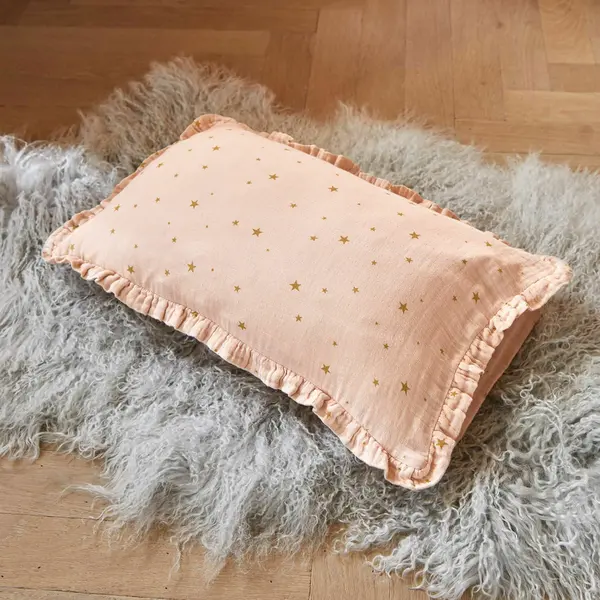 Loberon Kussenhoes Vianne Roze/goudkleurig thumbnail