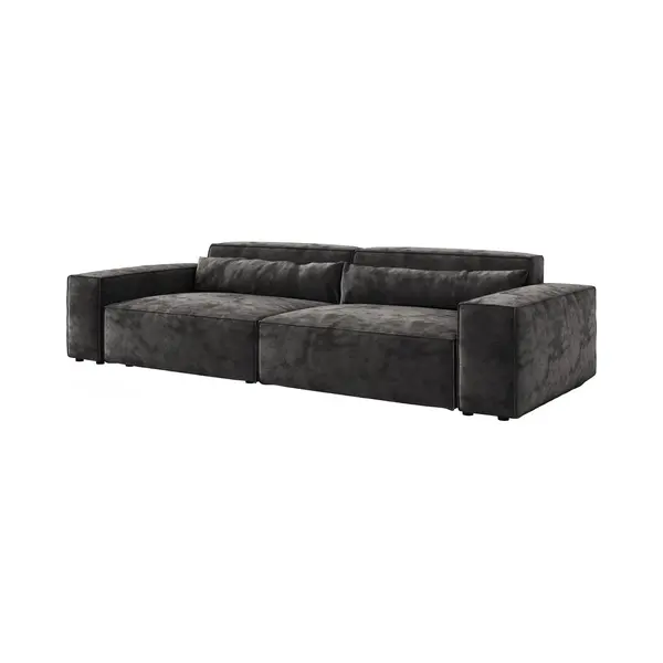 Delife Big-Sofa Sirpio Xl 270x130 Cm Mikrofaser Schwarz thumbnail