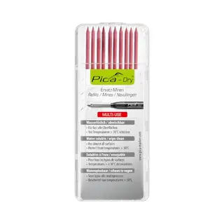 Pica 4031 I 10tlg. Ersatzminen-Set Für Pica Dry 3030 I Multi-Use Für Fast Alle Oberflächen I Wasserlöslich, Von Glatten Flächen Feucht Abwischbar