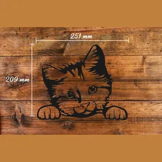 Art Bizniz Kiekeboe Tuindecoratie Kat Kitty - Zwart