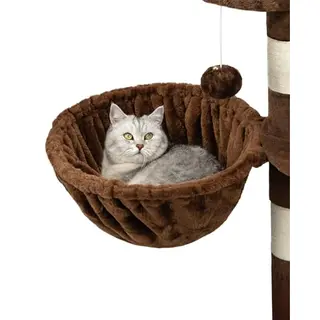 Lionto Zachte Pluche Hangmat Voor Kattenboom, Ø 40 Cm, Diepte 25 Cm, Knuffelbed Met M8 Schroefdraad, Robuust Metalen Frame Voor Kleine En Grote