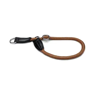 Lionto Dog Collar Made Of Durable Nylon For Dog Training, Length 50 Cm, 1 Cm Thick, Pull Stop Collar For Dogs, Imitation Leather With Metal Ring &