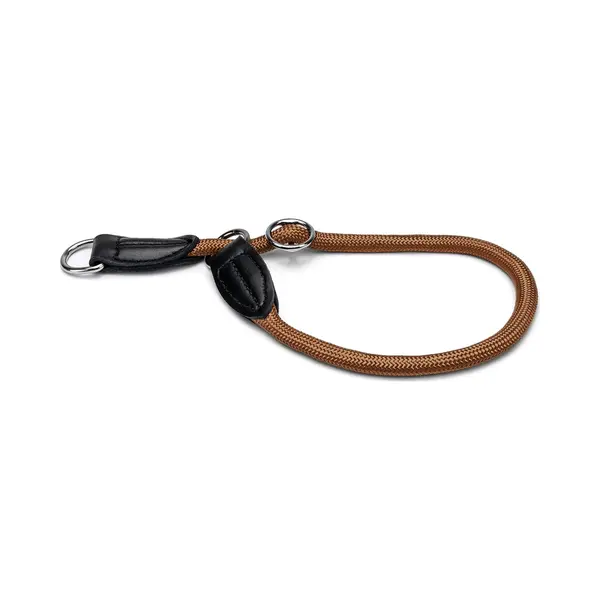 Lionto Dog Collar Made Of Durable Nylon For Dog Training, Length 50 Cm, 1 Cm Thick, Pull Stop Collar For Dogs, Imitation Leather With Metal Ring & thumbnail