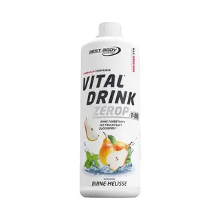 Best Body Nutrition Vital Drink Zerop® - Birne Melisse, Original Getränkekonzentrat - Sirup - Zuckerfrei, 1, 80 Ergibt 80 Liter Fertiggetränk, 1000