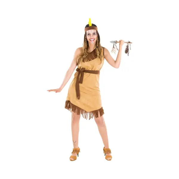 Tectake Dressforfun - Vrouwenkostuum Indianenvrouw Hope S - Verkleedkleding Kostuum Halloween Verkleden Feestkleding Carnavalskleding Carnaval Feestkledij thumbnail