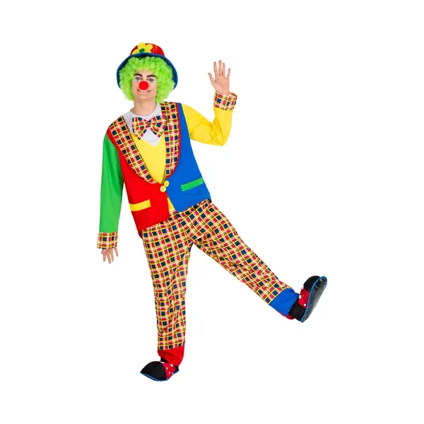 Tectake® Dressforfun Herrenkostüm Clown | Kostüm + Clown-Nase & Schlapphut Mit Filzblume | Harlekin Fasching (Xxl | Nr. 300842) thumbnail