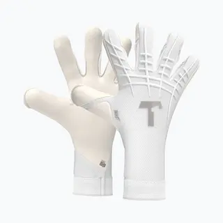 T1TAN White Beast 3.0 - Torwarthandschuhe Ohne Fingerschutz - Fußballhandschuhe Für Jugendliche & Erwachsene, Unisex - Hybrid Flat Cut Und 4mm Gecko