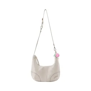 FREDsBRUDER Leren Schoudertas Take A Smile Midi Hobo Bag Marshmallow Crème