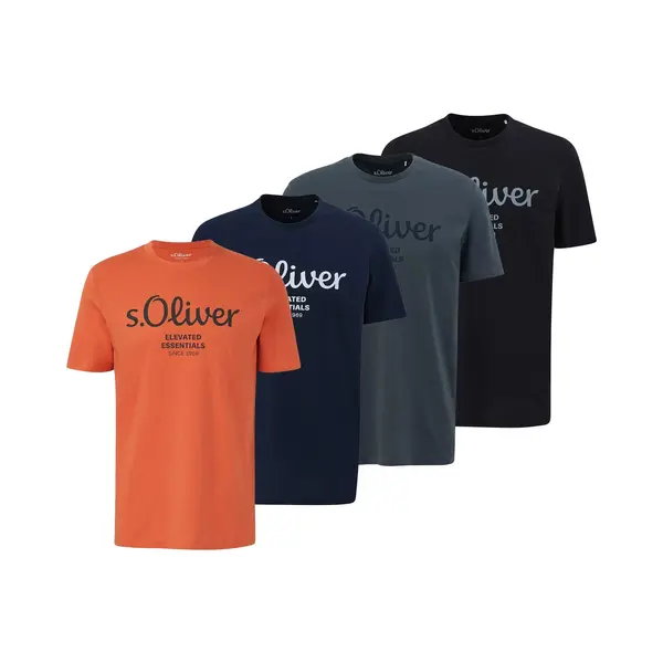 S.Oliver T-shirt Logo T-Shirt Verpakking Van 4 thumbnail