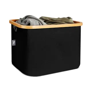 Hennez Adrian wasmand 41 l Rechthoekig Bamboo, Polyester Zwart