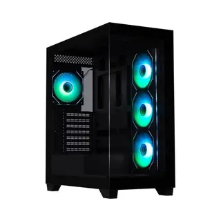 Pc-behuizing - Bitfenix - Ceto Premium Edition - Mid-Tower - Atx - Zwart - Gehard Glas - Usb-C En A-Rgb