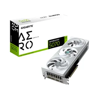 Gigabyte GeForce Rtx 5070 Aero Oc 12G Graphics Card - 12GB GDDR7, 192bit, Pci-E 5.0, 2625 MHz Core Clock, 3 x Dp 2.1a, 1 x Hdmi 2.1b, Nvidia Dlss 4, Gv-N5070AERO Oc-12GD
